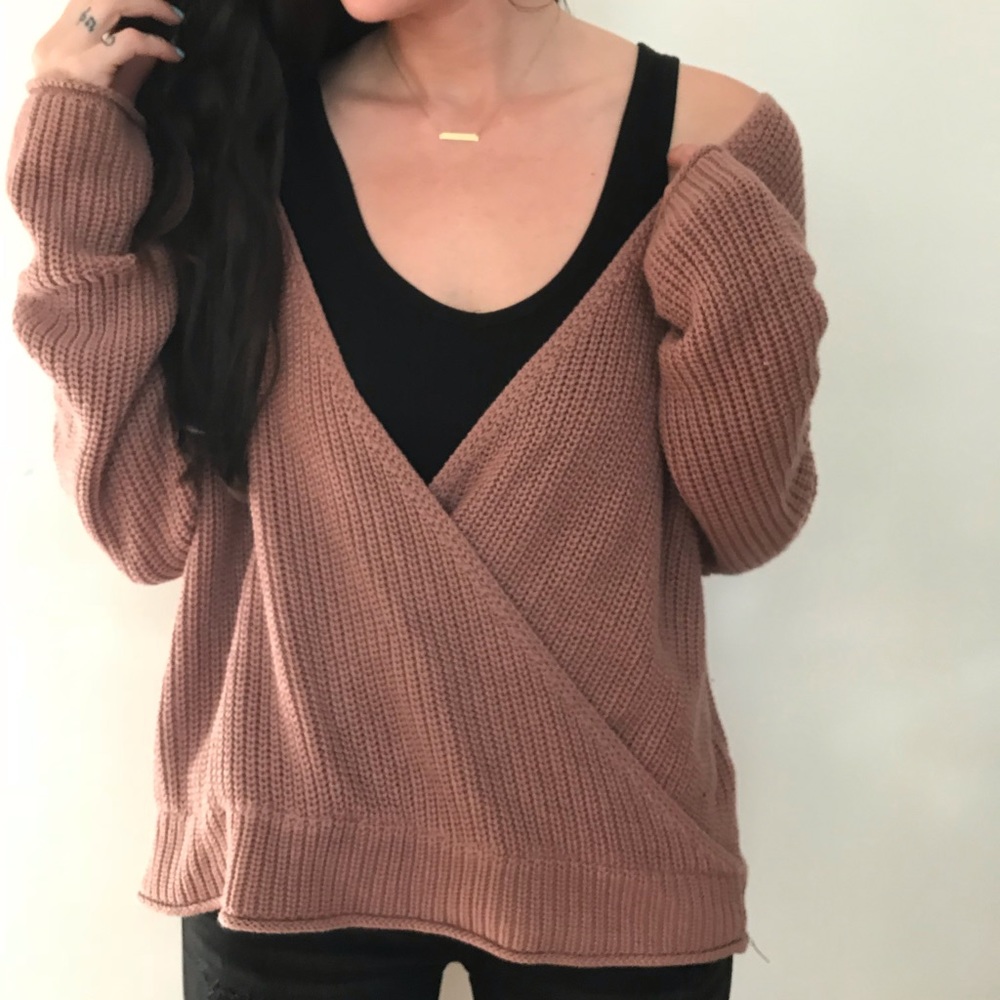 Oversized pink sweater